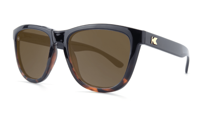 Knockaround Sunglasses Premiums - Glossy Black and Tortoise Shell 3