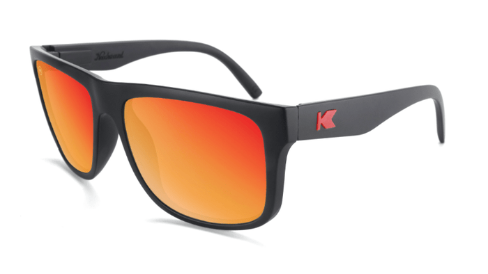 Knockaround Sunglasses Torrey Pines - Matte Black / Red Sunset 1