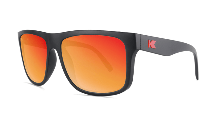 Knockaround Sunglasses Torrey Pines - Matte Black / Red Sunset 3