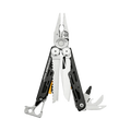 Multitool with various tools on a white background