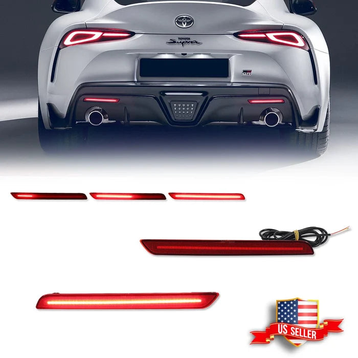 LED Sequential Rear Bumper Reflector Lights -  Toyota GR Supra