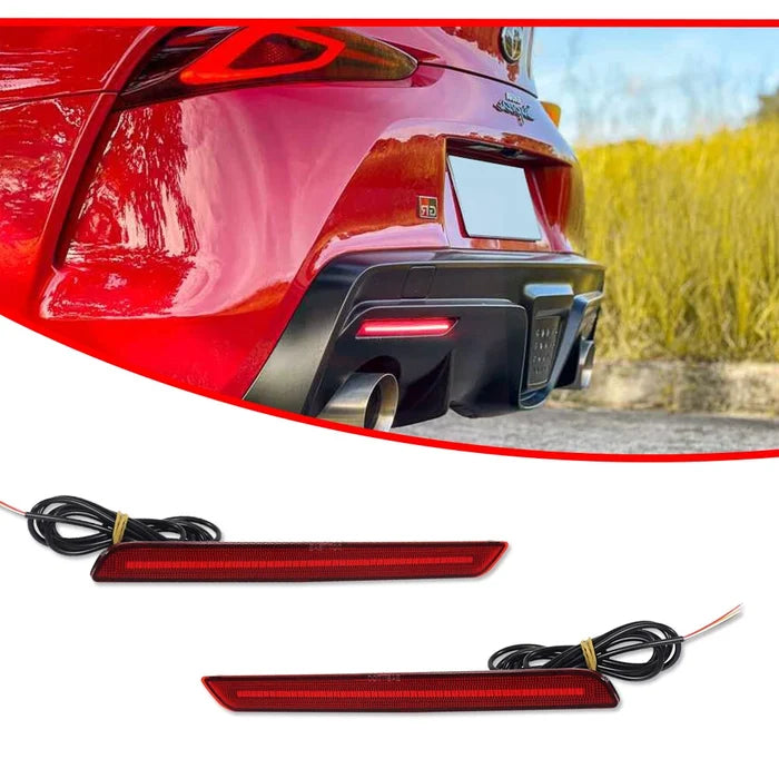 LED Sequential Rear Bumper Reflector Lights -  Toyota GR Supra