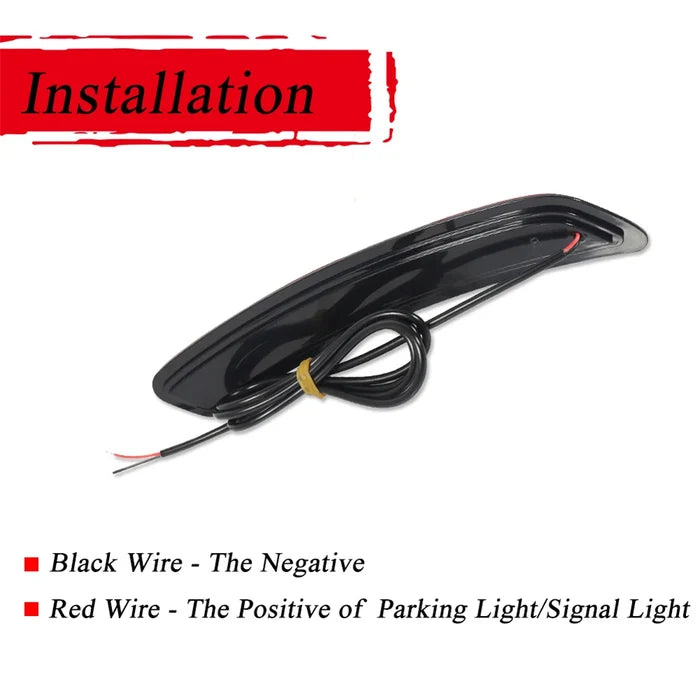 LED Smoked Side Marker light Front Bumper & Rear Bumper Reflectors - Toyota Supra MK5