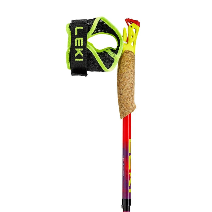 LEKI ski pole with colorful design on a white background