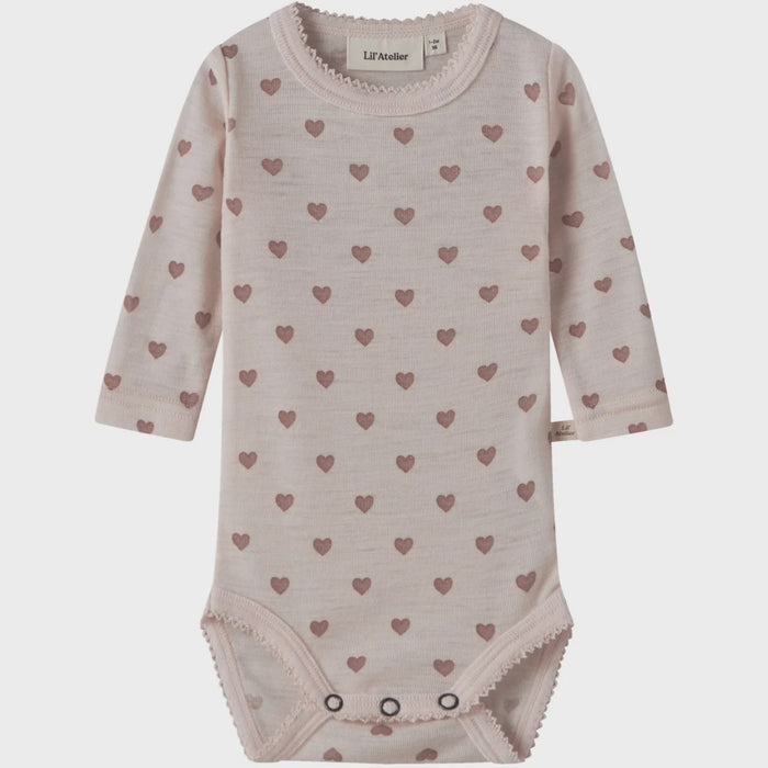 Lil'Atelier | Noel wool slim body - Morganite heart