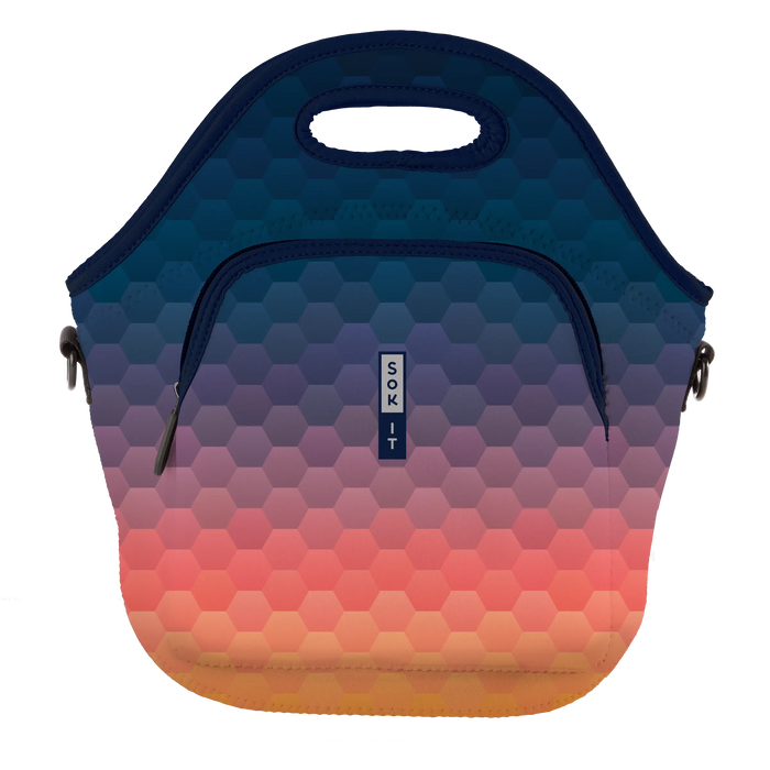 Sok-It LunchTote XL - Hexagon Sunset   LunchTote-Evergreen