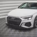 M Style  Gloss Black Front Splitter Lip - Audi A3 8Y S3 S-Line 2020-2024