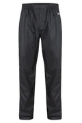 Front of a pair of mac in a sac rain pants n a white background