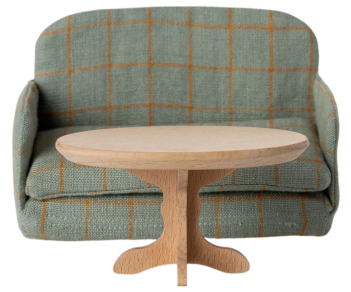 Maileg - Oval coffee table, Mouse - Nature