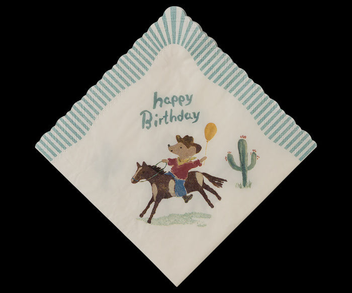 Maileg - Servetten, Happy birthday - Cowboy