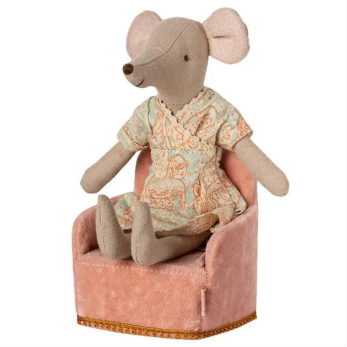 Maileg | Folding chair, Mouse - Rose