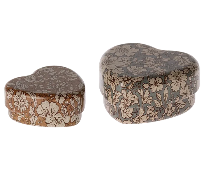 Maileg | Hartendoosje van 2 blue/ocher