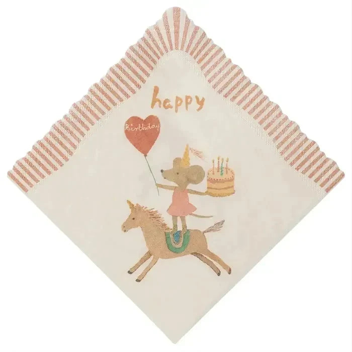 Maileg | Servetten, Happy birthday - Unicorn