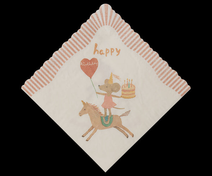 Maileg | Servetten, Happy birthday - Unicorn