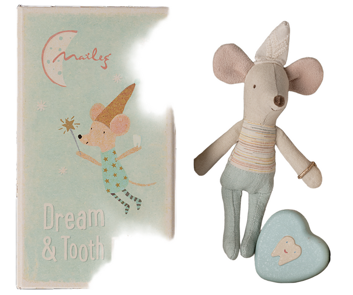 Maileg, Tooth fairy mouse, Little brother in matchbox - 4105