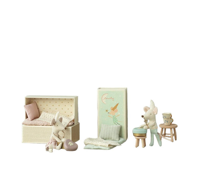 Maileg, Tooth fairy mouse, Little brother in matchbox - 4105