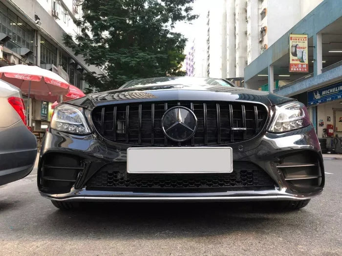 Mercedes Benz Full Black Star Emblem - Mercedes Benz  W205 W212 C300, C43 AMG, E350, E550, E63 AMG