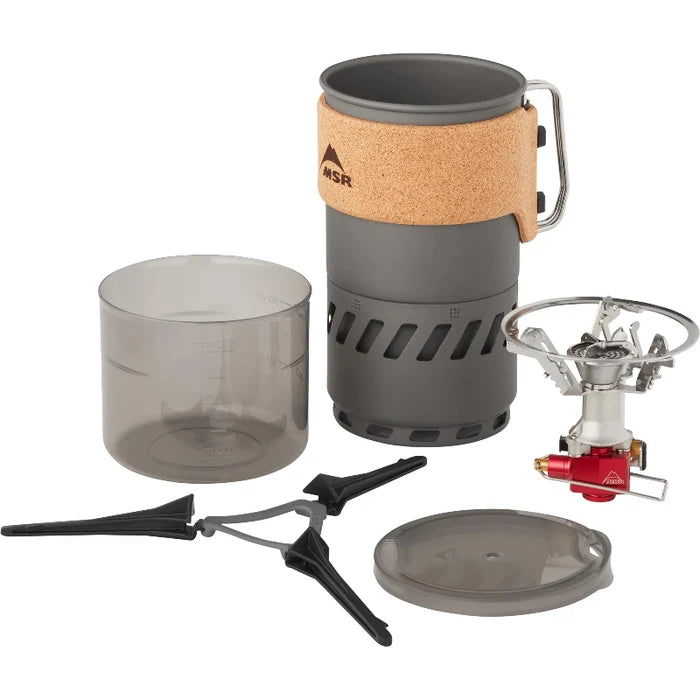 Camping stove with accessories on a white background