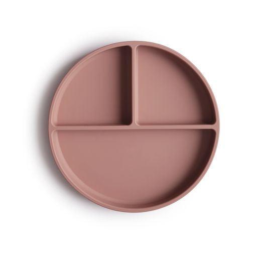 Mushie l Silicone Plate met vakken Claudy Mauve