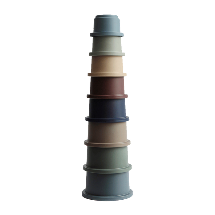 Mushie | Stacking cups forest