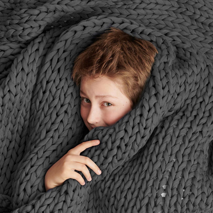 bearaby asteroid grey weighted blanket
