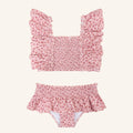Navy Natural | Bikini pink leopard flower