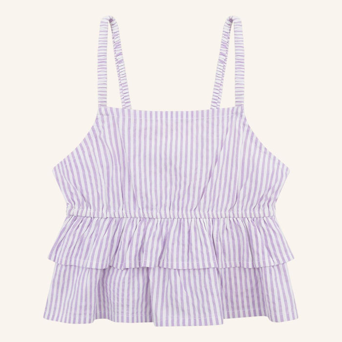 Navy natural | Pien top -lila stripe