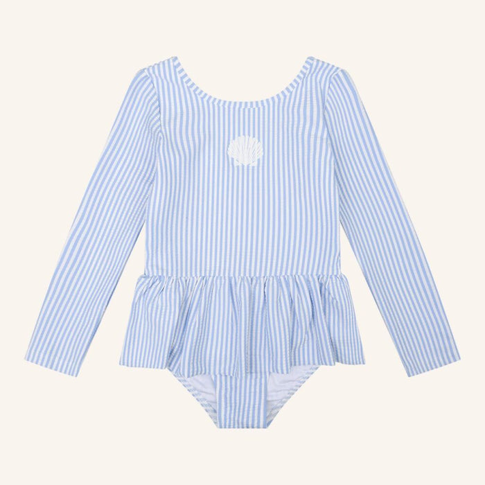 Navy Natural | Swimsuit blue stripe