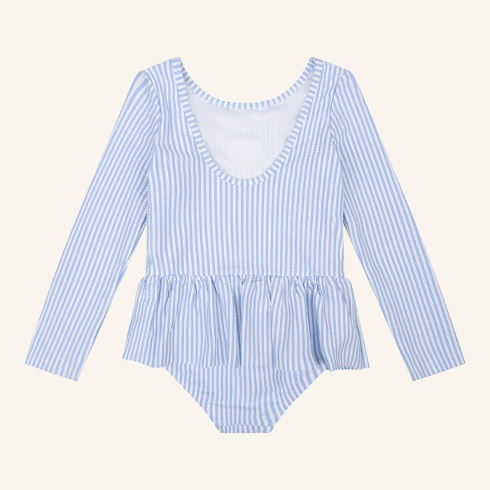 Navy Natural | Swimsuit blue stripe
