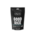 Black package of 'Good Rice' by offgrid on a white background