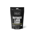 Black offgrid Outback Lamb Curry package on a white background