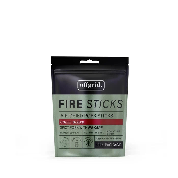 Offgrid Wood Smoked Firesticks Salami Chilli 1