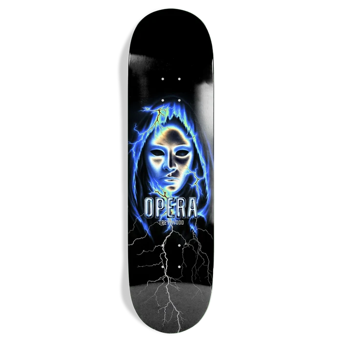 Opera Trey Wood Lightning EX7 Black/Silver Skateboard Deck