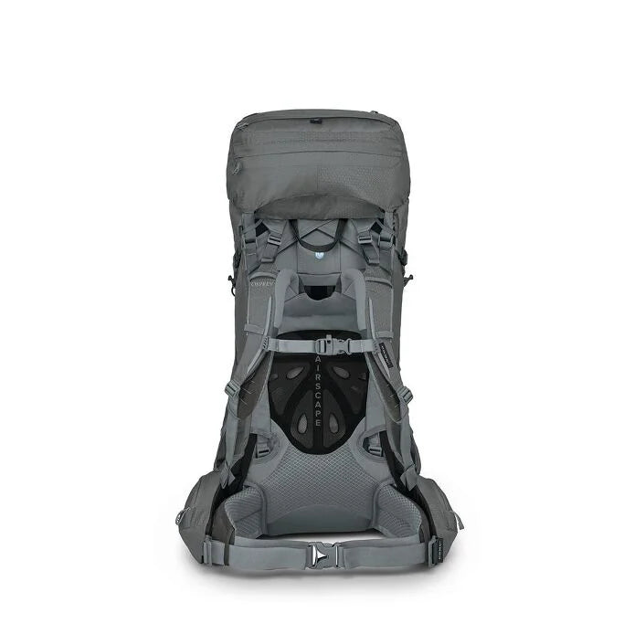 Gray Osprey womens hiking backpack on a white background