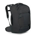 Black backpack on a white background