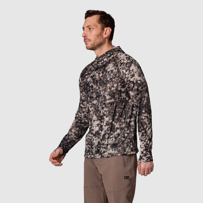 Outdoor Research Men's Echo Sun Hoodie - Gravel Whiteout Print 1
