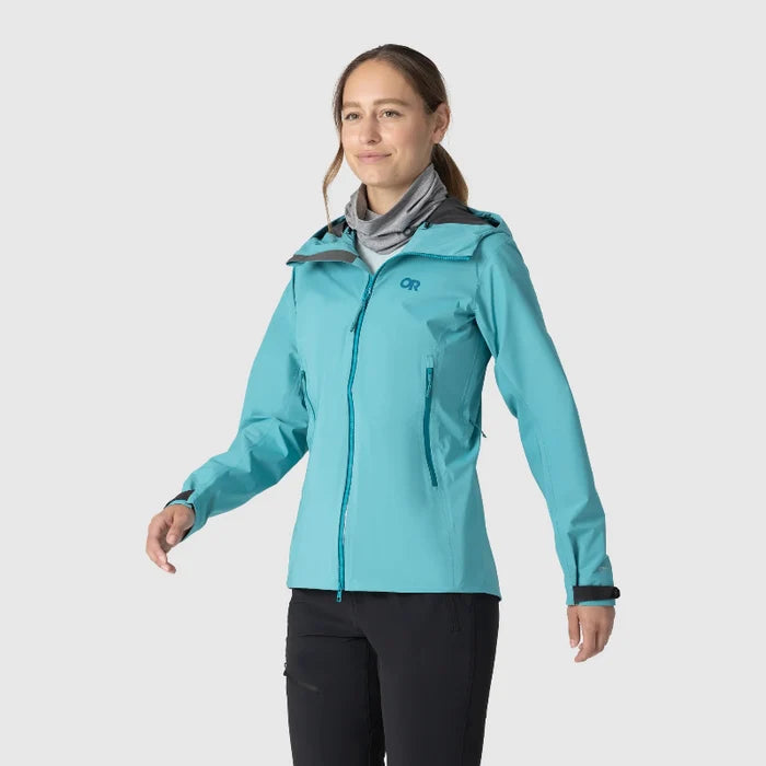Outdoor Research Women's Skychaser Rain Jacket - Tidepool Side 2