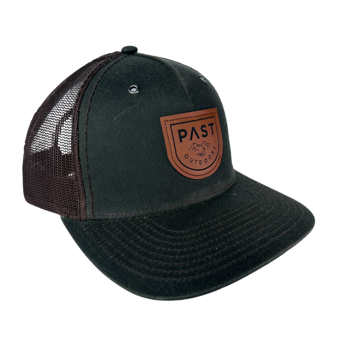 PAST Outdoors Originals 112 Hawthorne Trucker Hat - Dark Olive Coffee 4