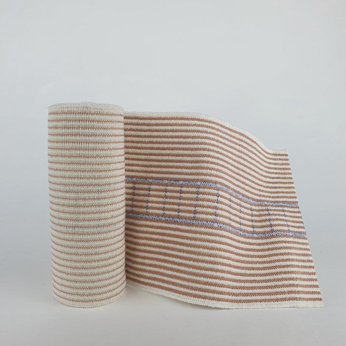 Snake bite bandage with tension indicators