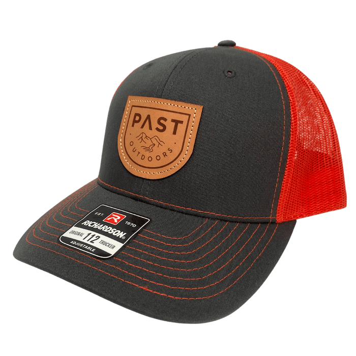 PAST Outdoors Originals Truckers Hat - Charcoal Orange 7