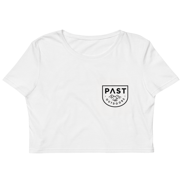 PAST Outdoors Originals Women's Crop T-Shirt - White 3