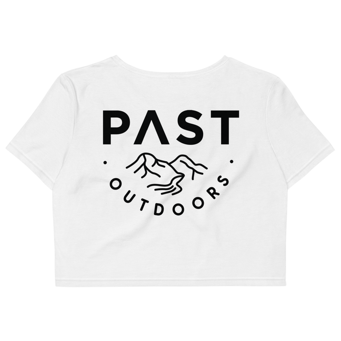 PAST Outdoors Originals Women's Crop T-Shirt - White 4