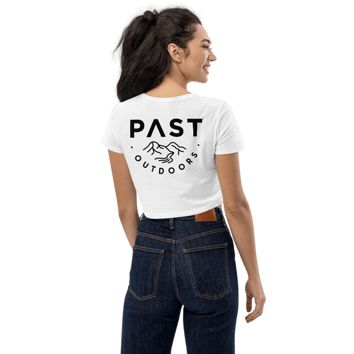 PAST Outdoors Originals Women's Crop T-Shirt - White 5