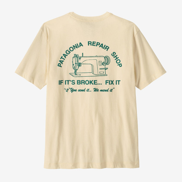 Patagonia Men's Repair Shop T-Shirt in Undyed Natural