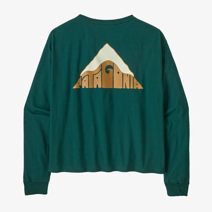 Patagonia Women's Long-Sleeved Driftways Easy-Cut Organic T-Shirt - Cascade Green 4