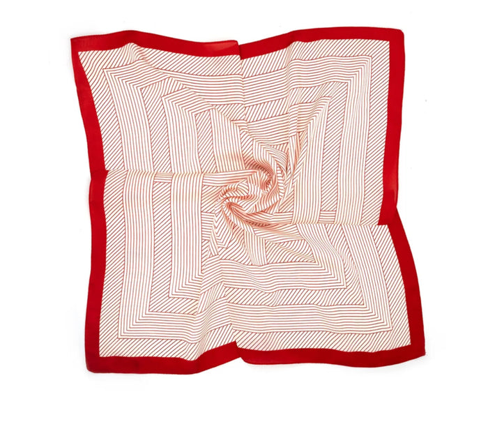 Patrica Red Geometric Print BC Scarf