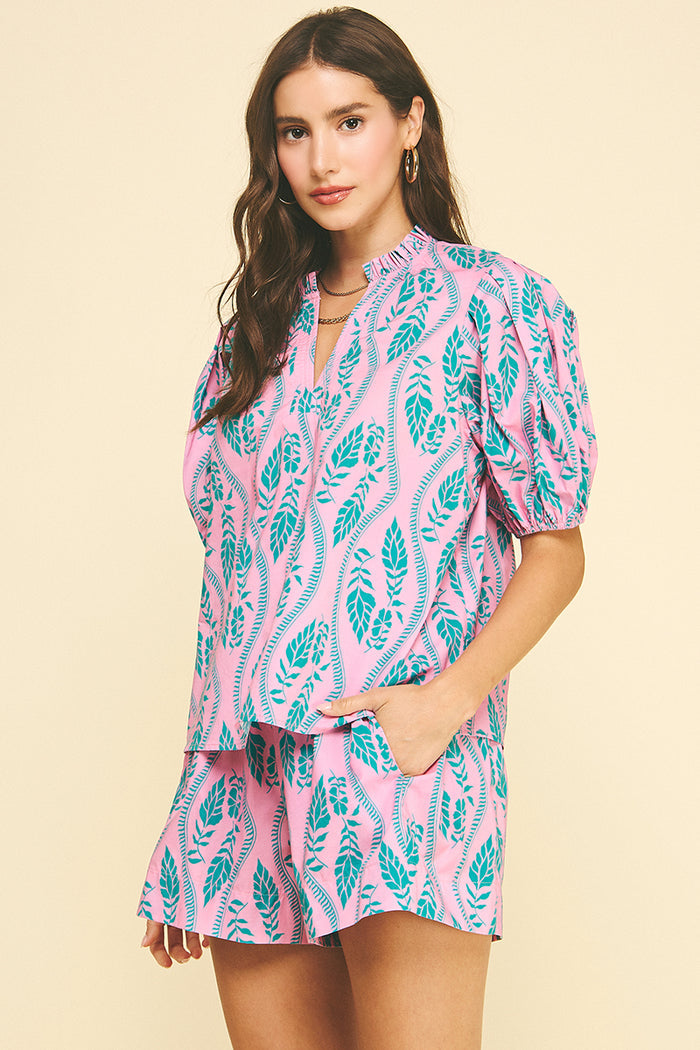 PINCH Nelly Botanical Print Blouse Top SALE