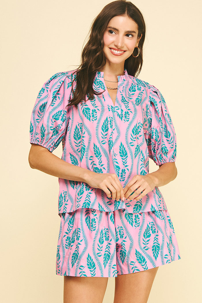 PINCH Nelly Botanical Print Blouse Top SALE