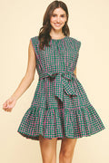 PINCH Pia Polka Dot Tiered Mini Dress