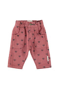 Piupiuchick | Baby trousers pink w/ black hearts